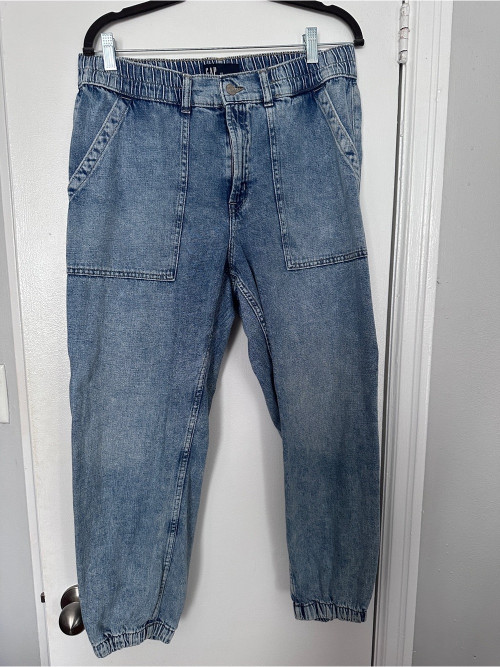 GAP Light Blue Elastic Waist Denim Jogger Jeans
